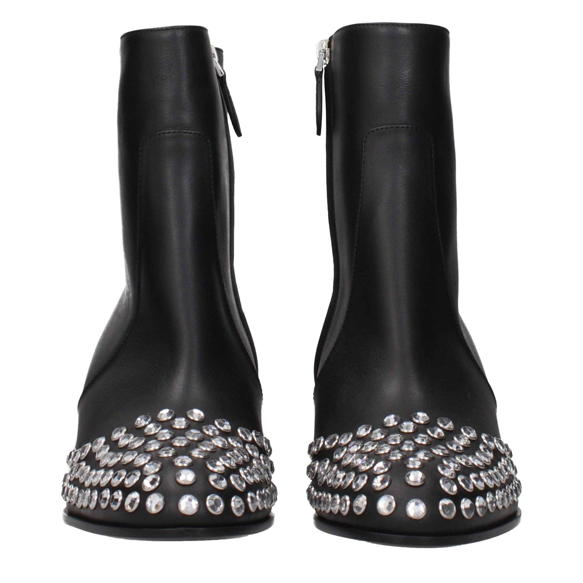 Alaïa Black Leather Ankle Boots
