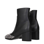 Alaïa Black Leather Ankle Boots