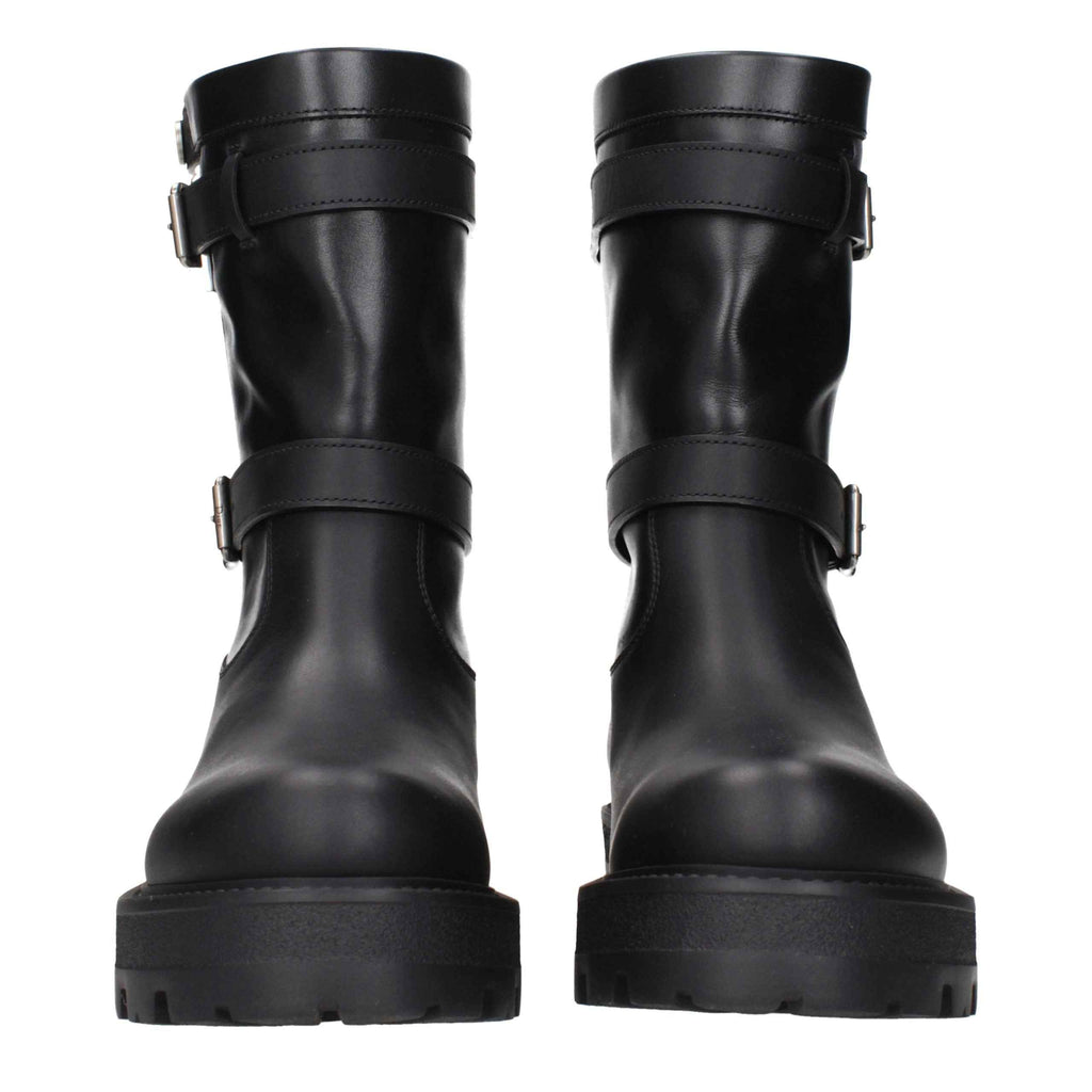 Christian Dior Black Leather Ankle Boots