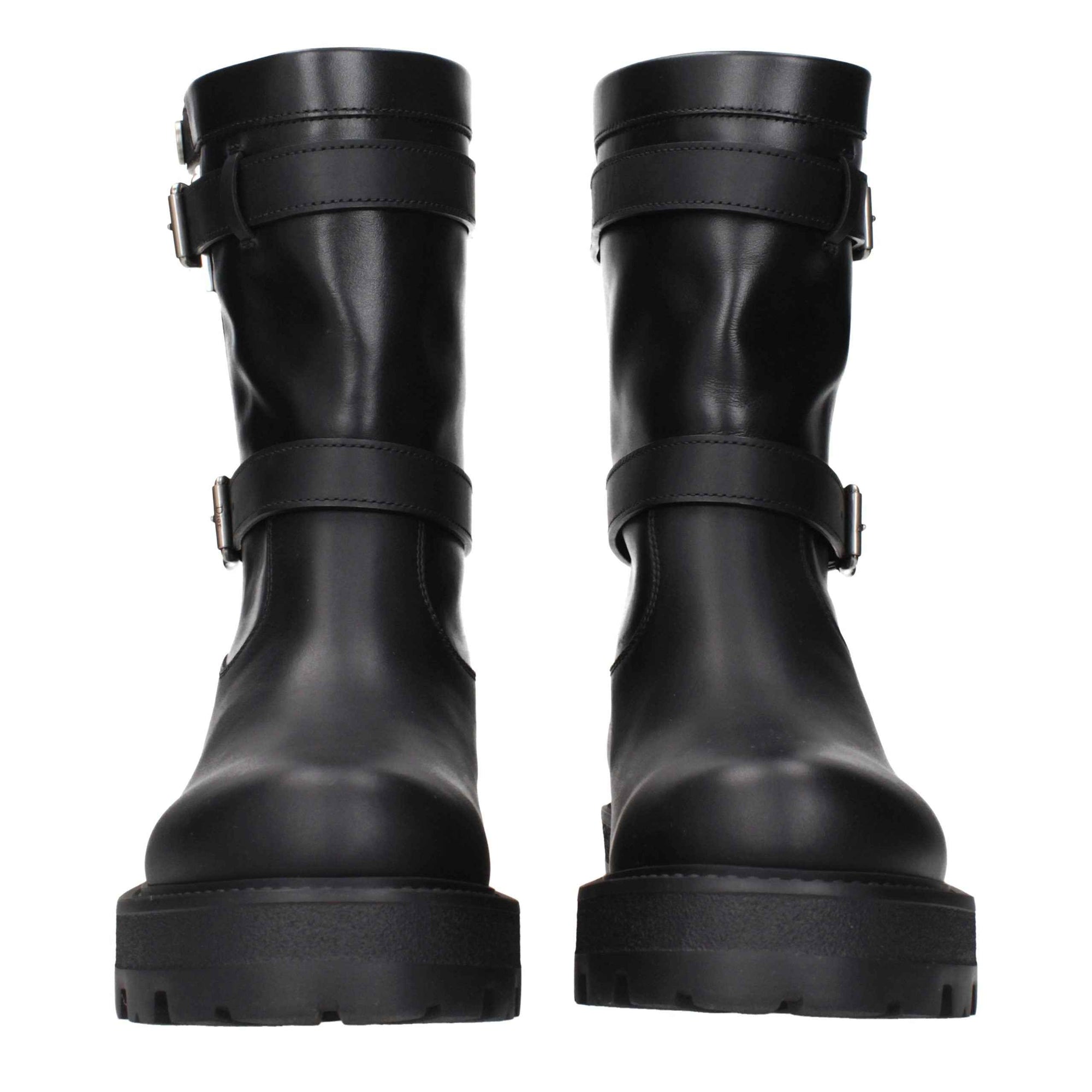 Christian Dior Black Leather Ankle Boots