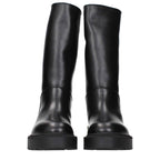 The Row Black Leather Boots