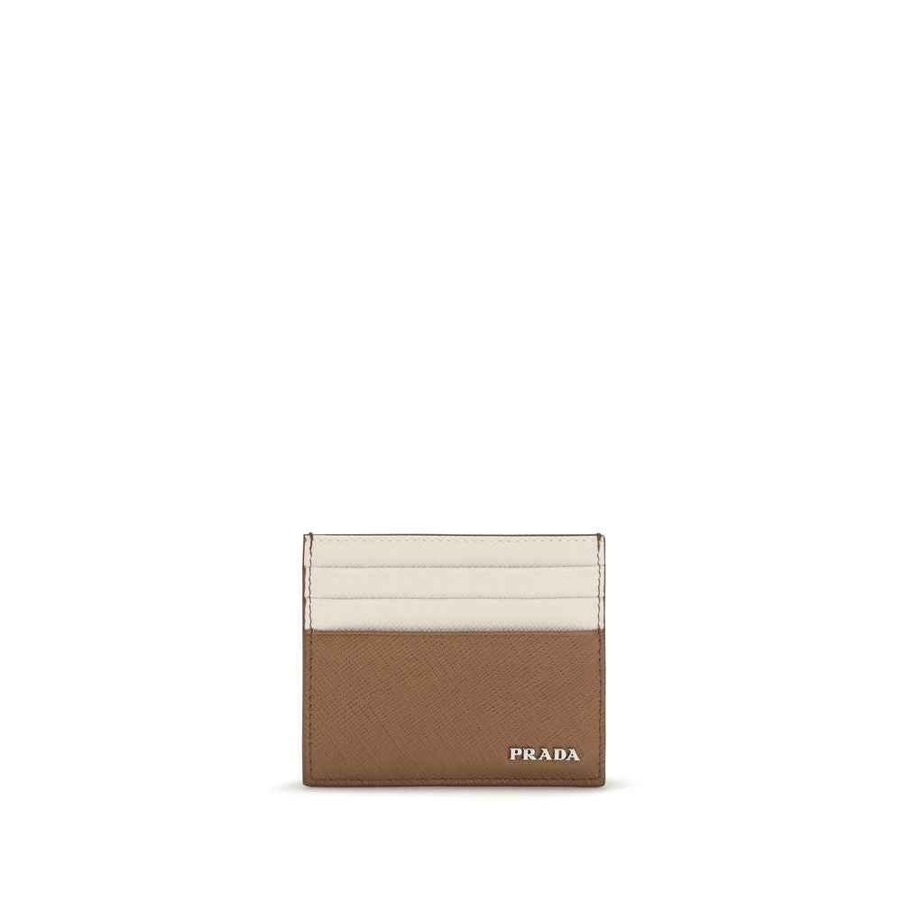 Prada Beige Calf Leather Bos Taurus Wallet