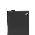 Valentino Garavani Black Calf Leather Bos Taurus Wallet