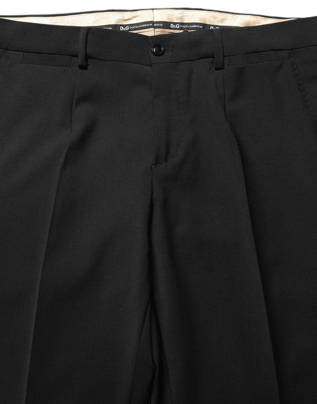 Dolce & Gabbana Black Wool Slim Fit Formal 2 Piece Men Suit