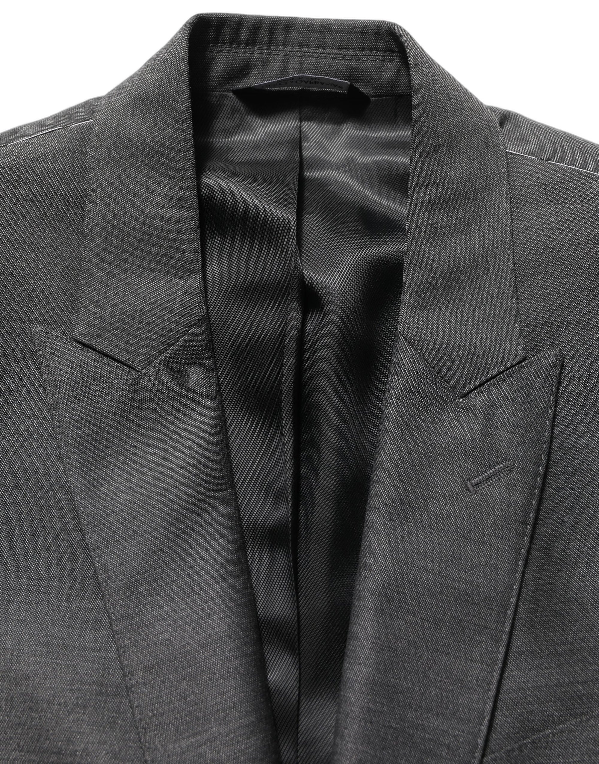 Dolce & Gabbana Gray MARTINI Slim Fit Formal 3 Piece Suit
