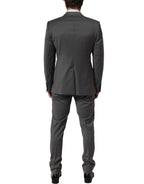 Dolce & Gabbana Gray MARTINI Slim Fit Formal 2Piece Men Suit