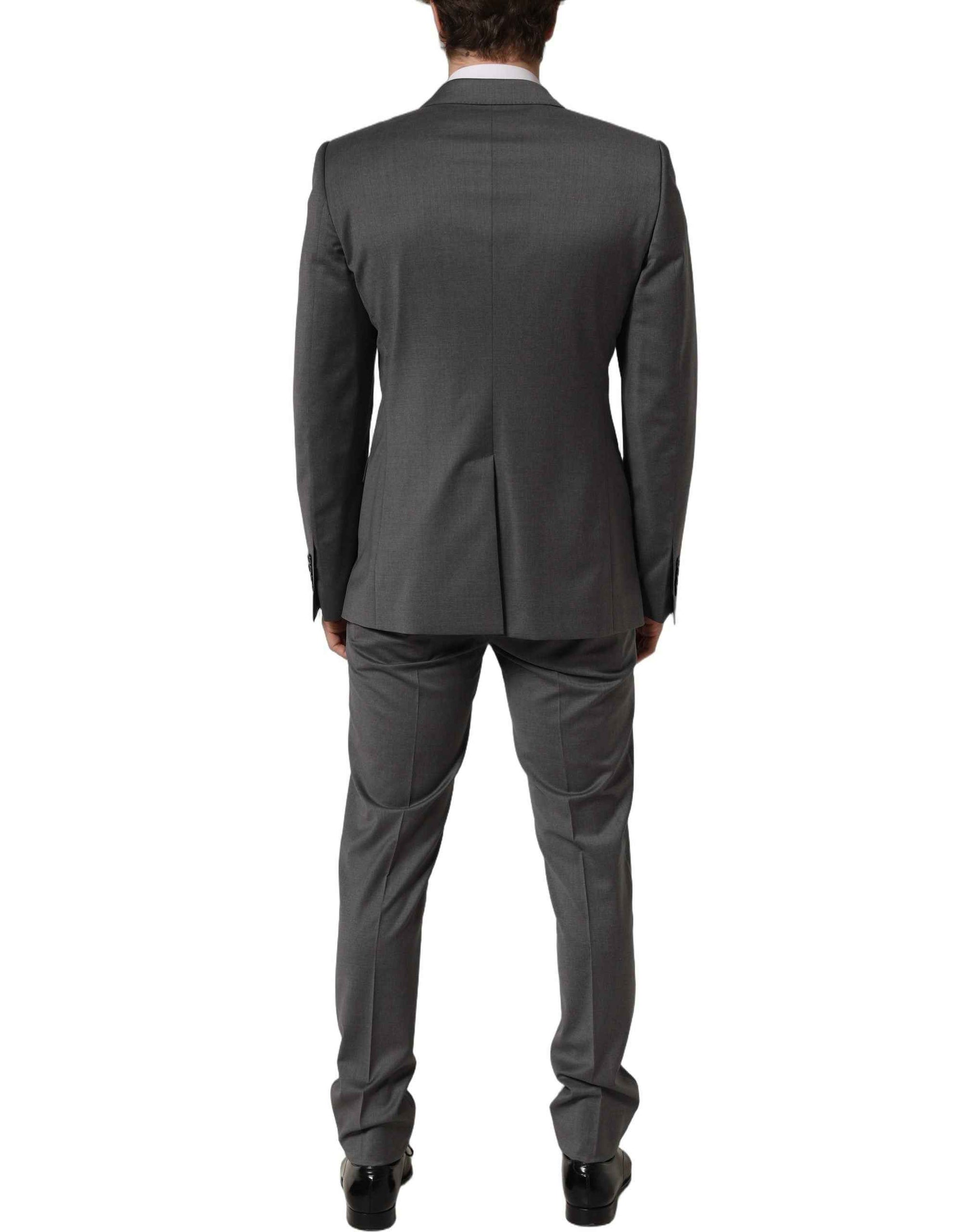 Dolce & Gabbana Gray MARTINI Slim Fit Formal 2Piece Men Suit