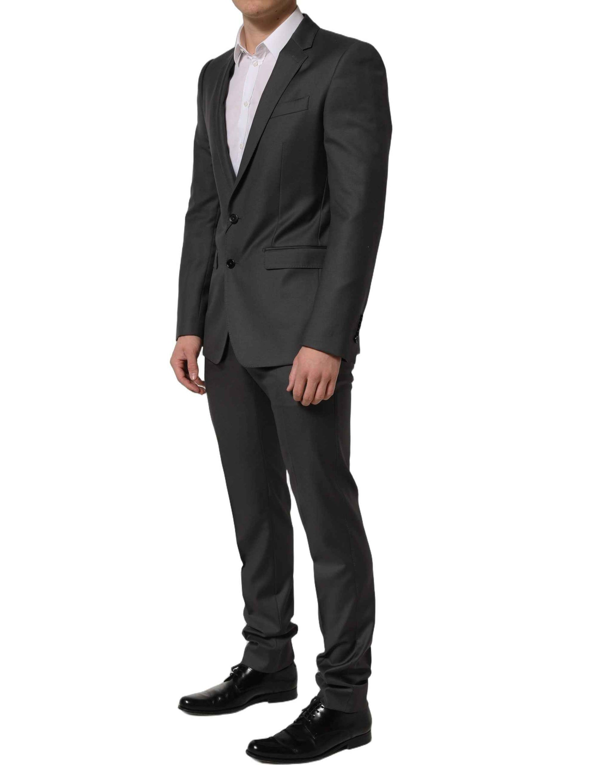 Dolce & Gabbana Gray MARTINI Slim Fit Formal 2Piece Men Suit