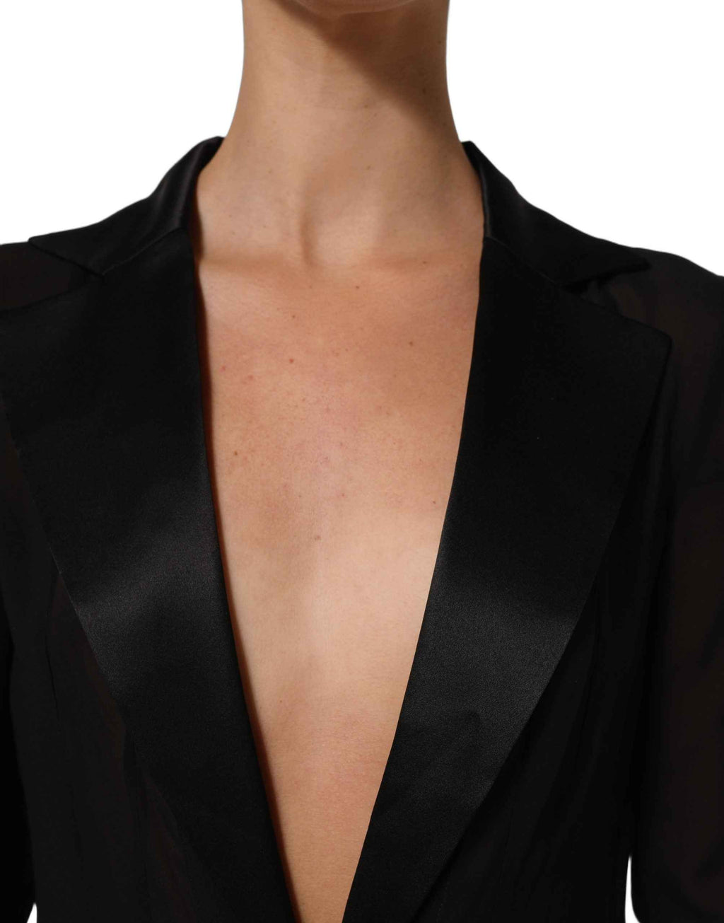 Dolce & Gabbana Black Silk Sheer Chiffon Long Maxi Dress