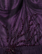 Dolce & Gabbana Purple Tiered Tulle Silk Long Gown Dress