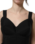 Dolce & Gabbana Black Nylon A-Line Sleeveless Mini Dress