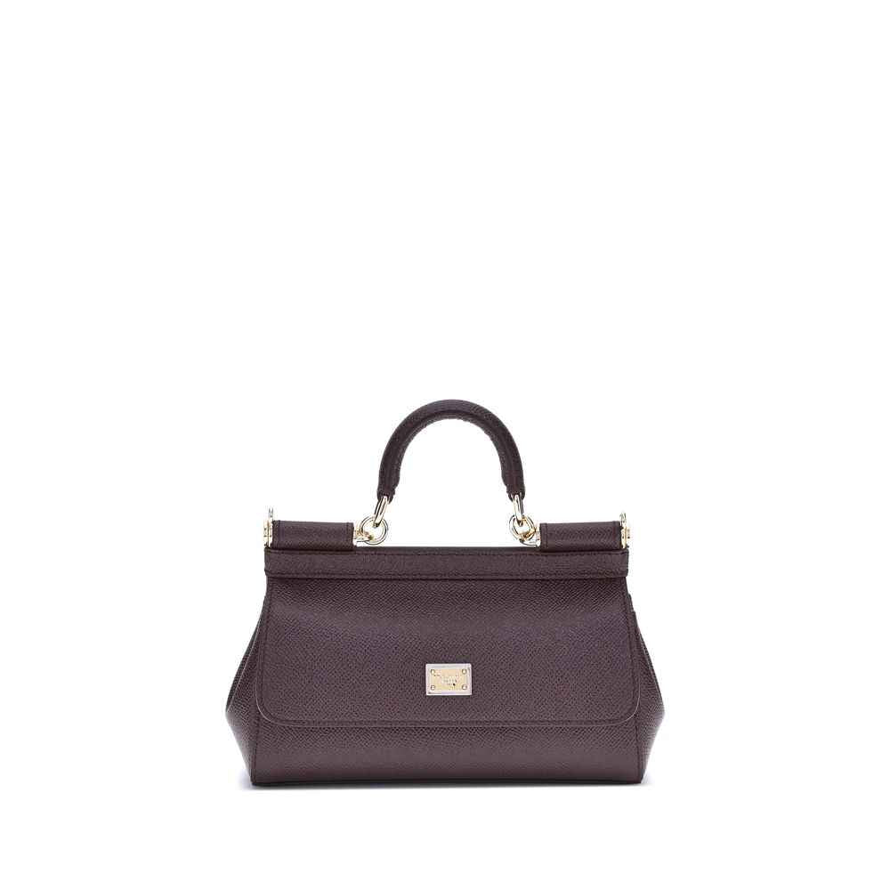 Dolce & Gabbana Purple Calf Leather Bos Taurus Handbag