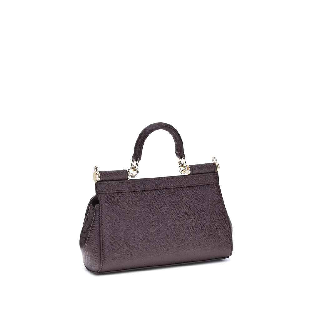 Dolce & Gabbana Purple Calf Leather Bos Taurus Handbag