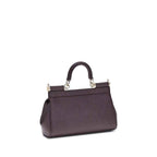 Dolce & Gabbana Purple Calf Leather Bos Taurus Handbag