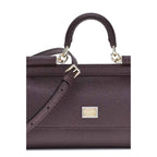 Dolce & Gabbana Purple Calf Leather Bos Taurus Handbag