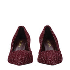 Prada Red Fabric Mid Heel Pumps