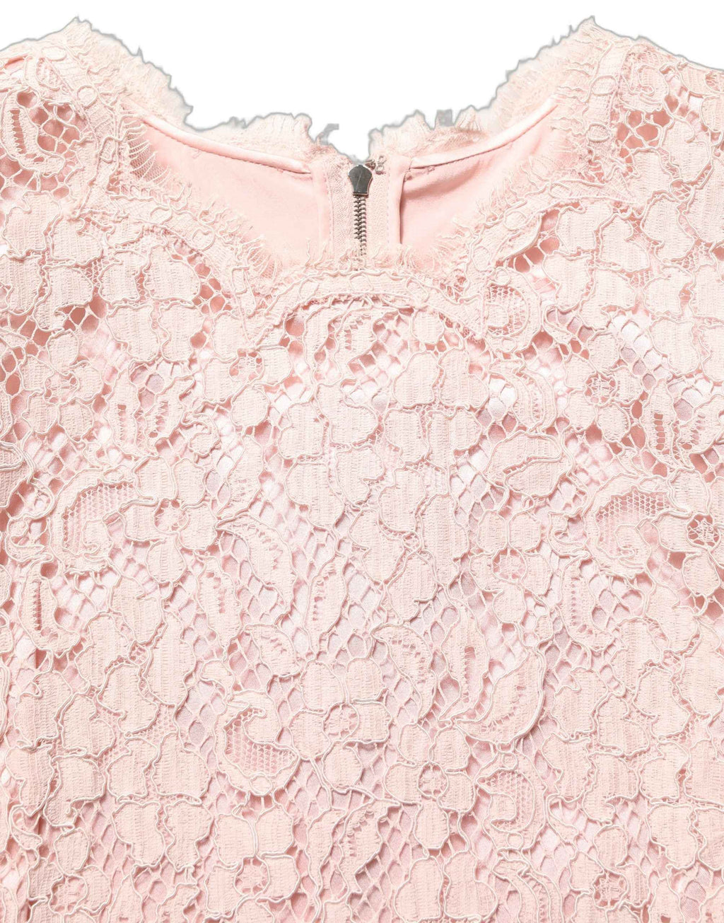 Dolce & Gabbana Pink Cotton Floral Lace Sleeveless Mini Dress