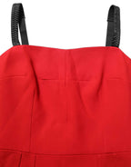 Dolce & Gabbana Red Stretch Bodycon Sheath Knee Length Dress