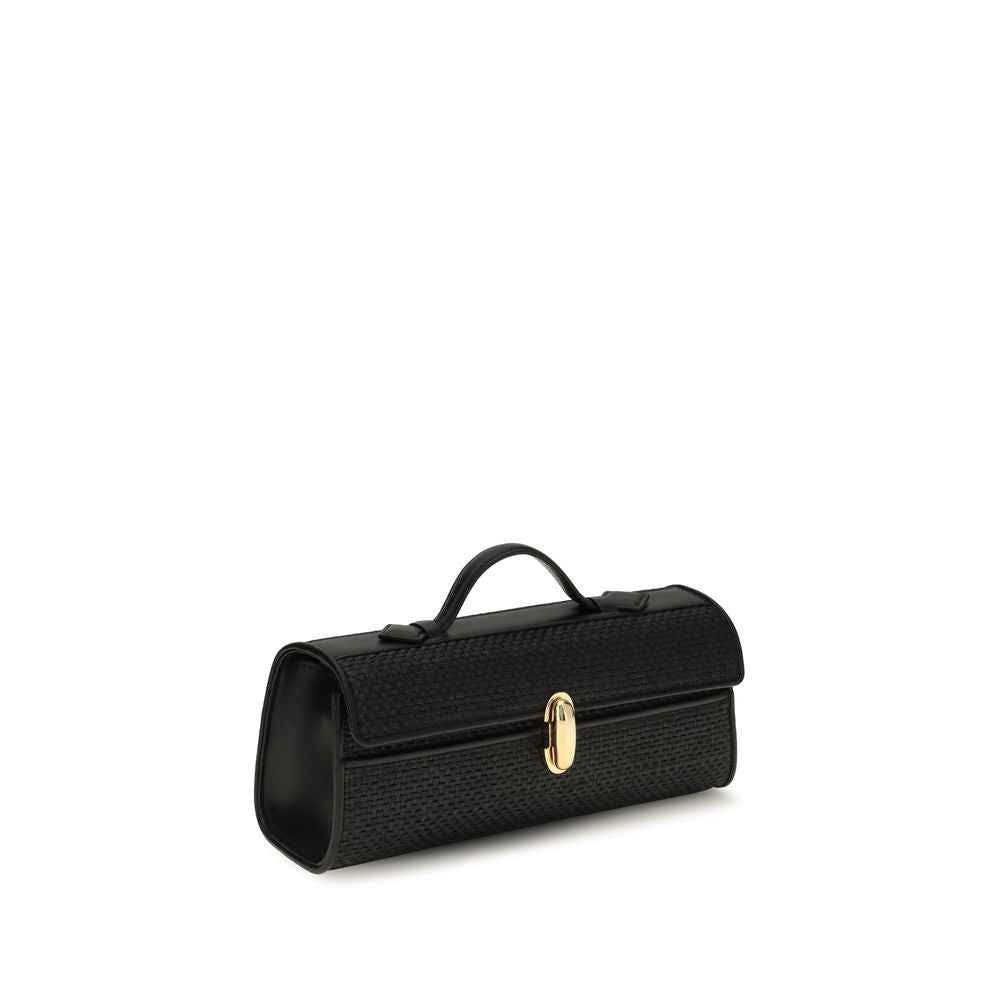 Savette Black Raffia Handbag