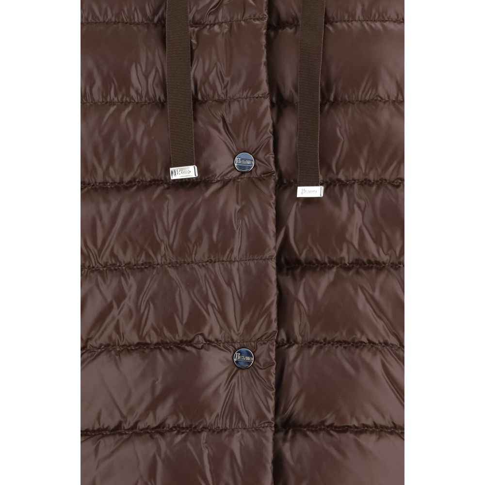 Herno Brown Polyester Full-Length Jacket