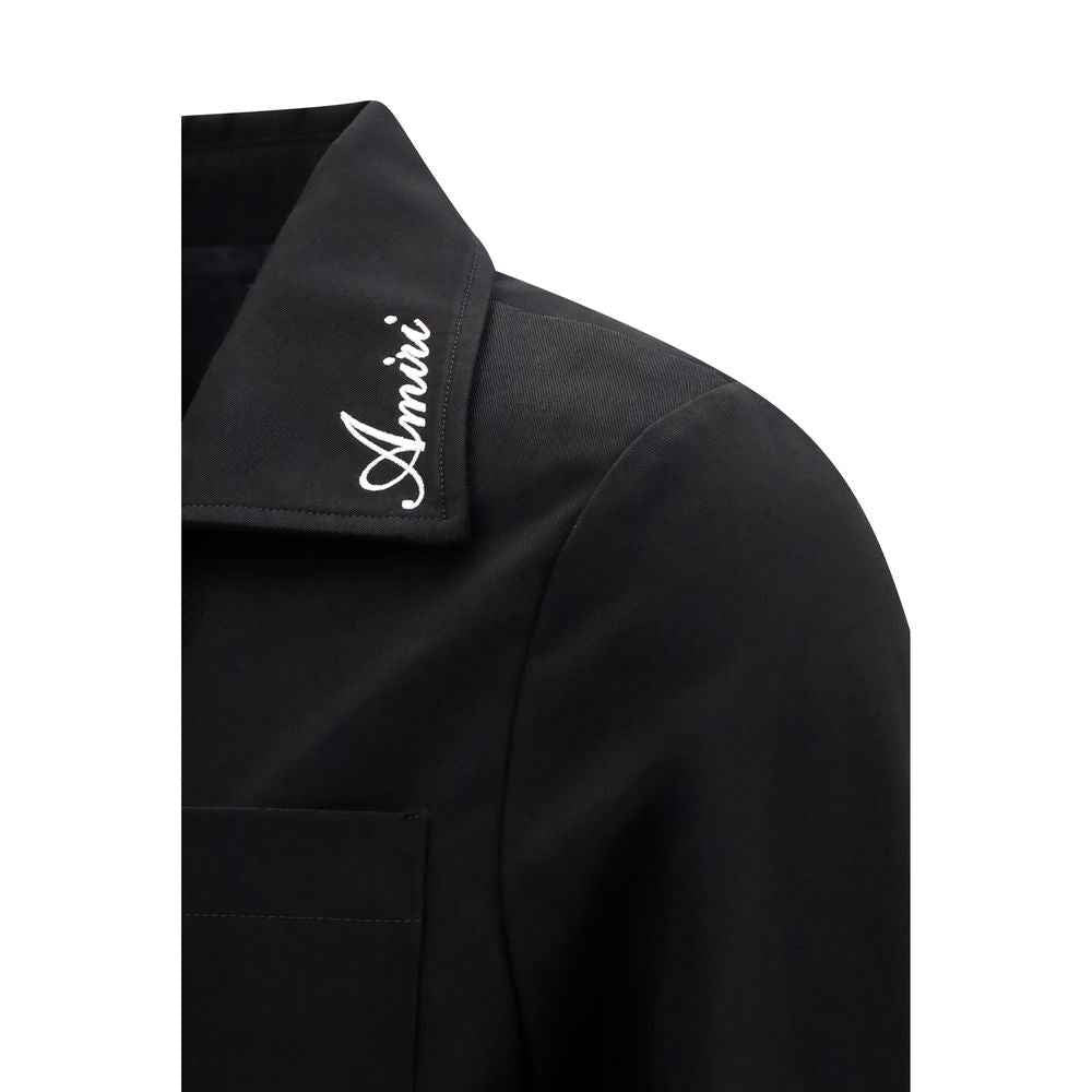Amiri Black Cotton Full-Length Jacket