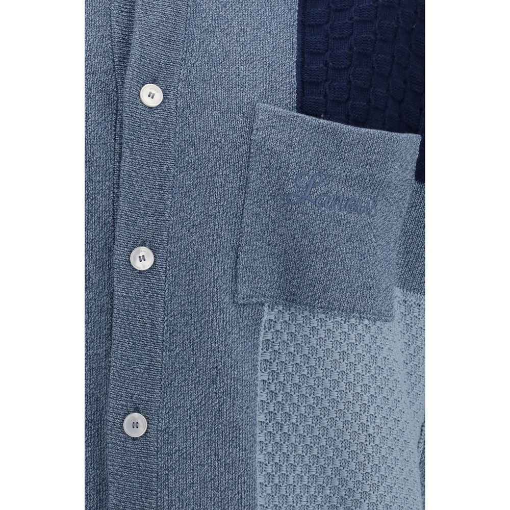 Laneus Blue Cotton Sweatshirt