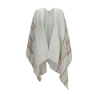 Brunello Cucinelli Beige Linen Poncho