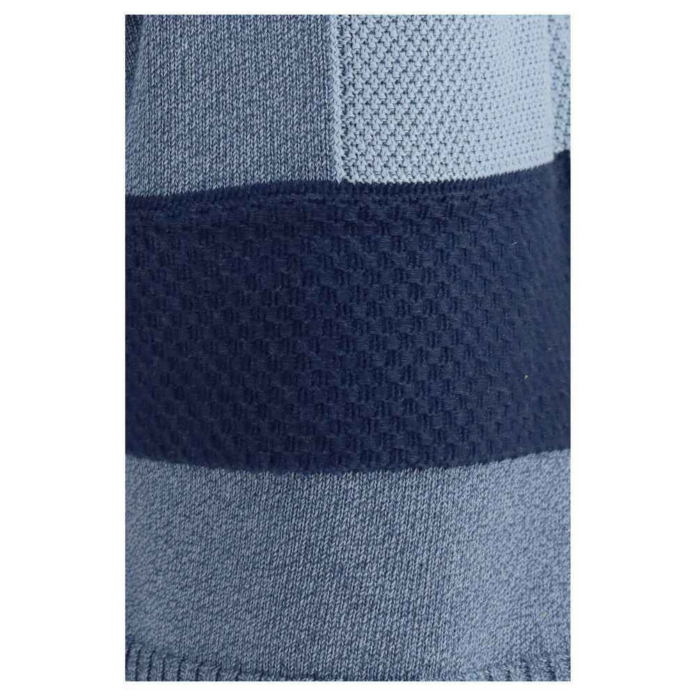 Laneus Blue Cotton Bermuda Shorts