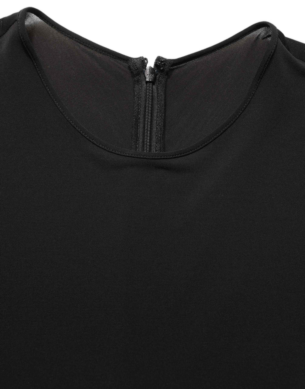 Dolce & Gabbana Black Cotton Long Sleeves Sheath Maxi Dress