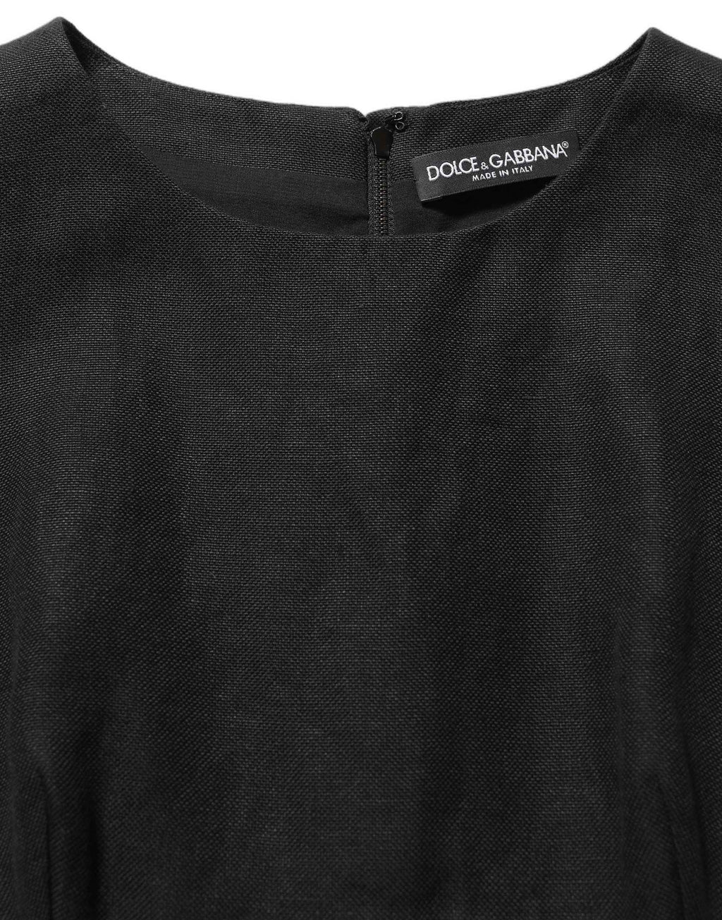 Dolce & Gabbana Black Floral Lace Sleeveless Shift Dress