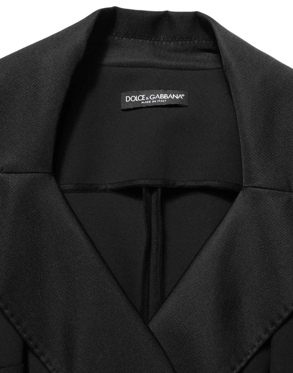 Dolce & Gabbana Black Nylon Double Breasted Coat Jacket