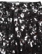 Dolce & Gabbana Brown Sequinned Embellished PencilCut Skirt