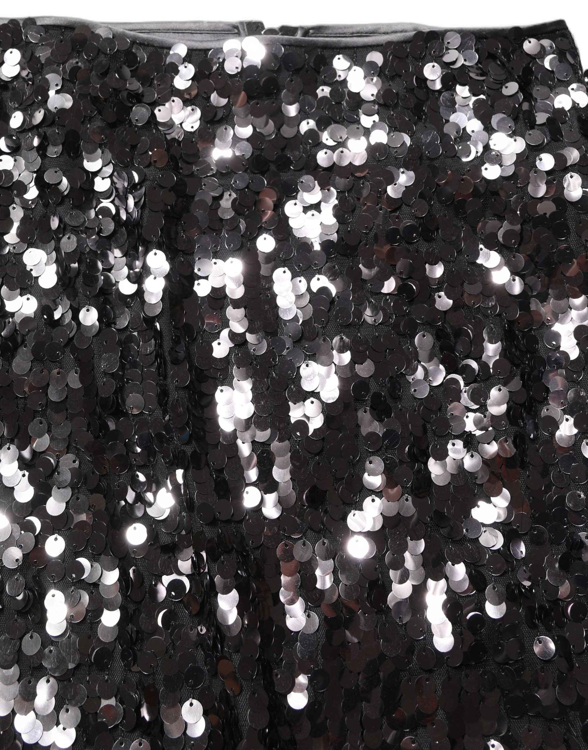 Dolce & Gabbana Brown Sequinned Embellished PencilCut Skirt