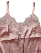 Dolce & Gabbana Light Pink Floral Lace Lingerie Underwear Top