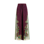 Alemais Purple Viscose Casual Pants