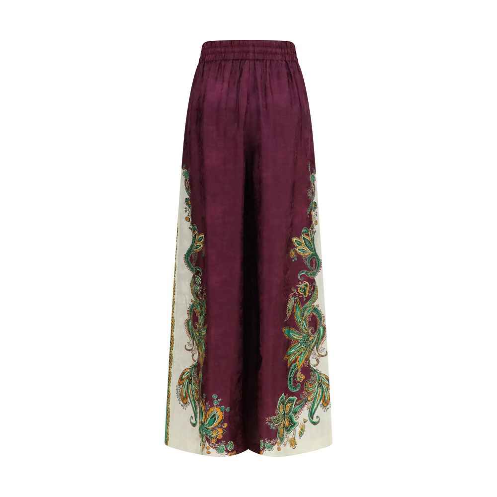 Alemais Purple Viscose Casual Pants