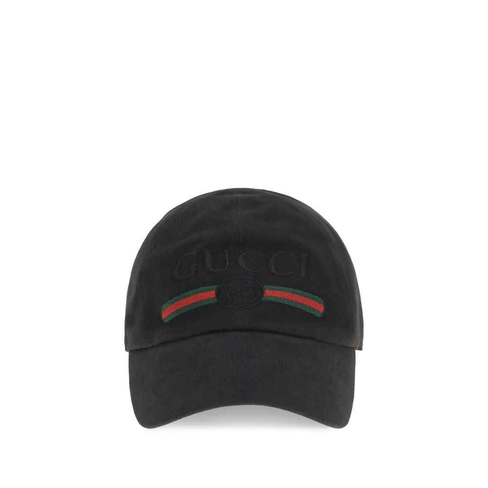 Gucci Black Cotton Cap (Baseball Hat)