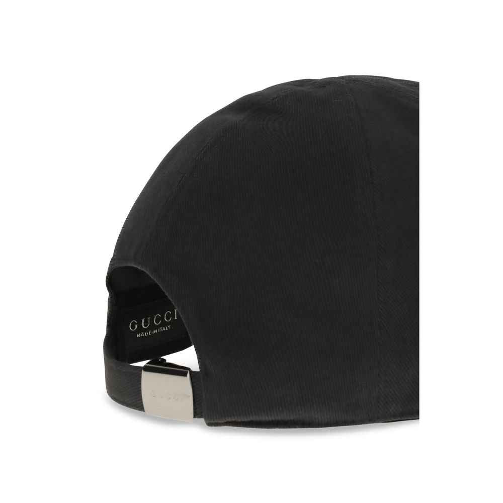 Gucci Black Cotton Cap (Baseball Hat)