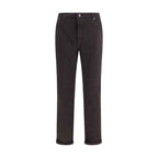 Brunello Cucinelli Brown Cotton Cropped Jeans
