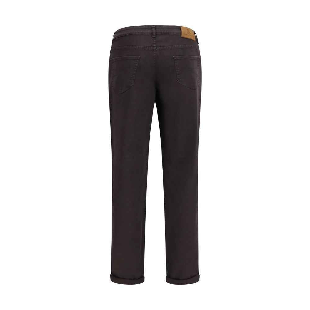 Brunello Cucinelli Brown Cotton Cropped Jeans
