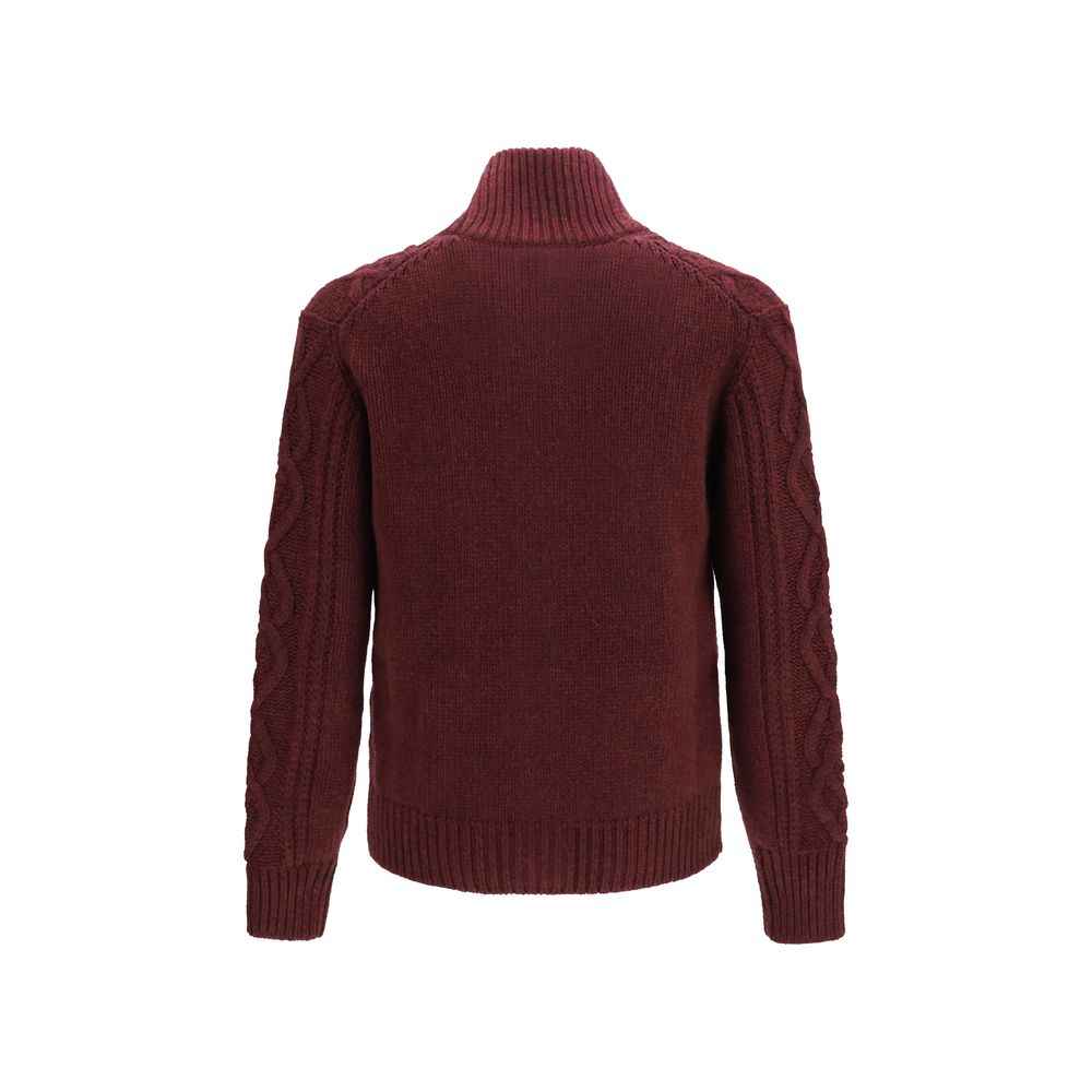 Brunello Cucinelli Bordeaux Cashmere Cardigan