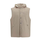 Brunello Cucinelli Beige Wool Oves Aries Sleeveless Jacket