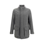Brunello Cucinelli Gray Cashmere Full-Length Jacket