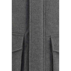 Brunello Cucinelli Gray Cashmere Full-Length Jacket