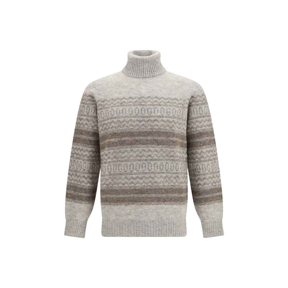 Brunello Cucinelli Gray Alpaca Vicugna Pacos Turtleneck