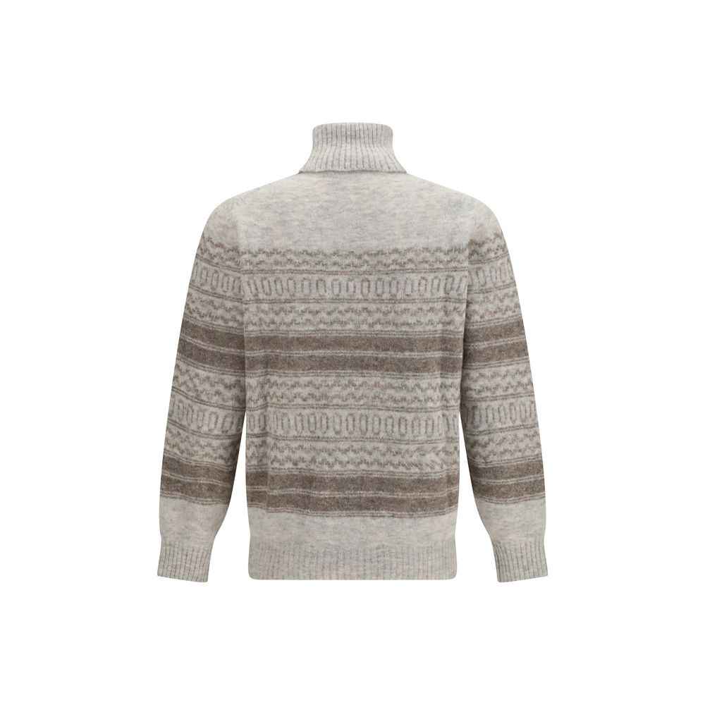 Brunello Cucinelli Gray Alpaca Vicugna Pacos Turtleneck