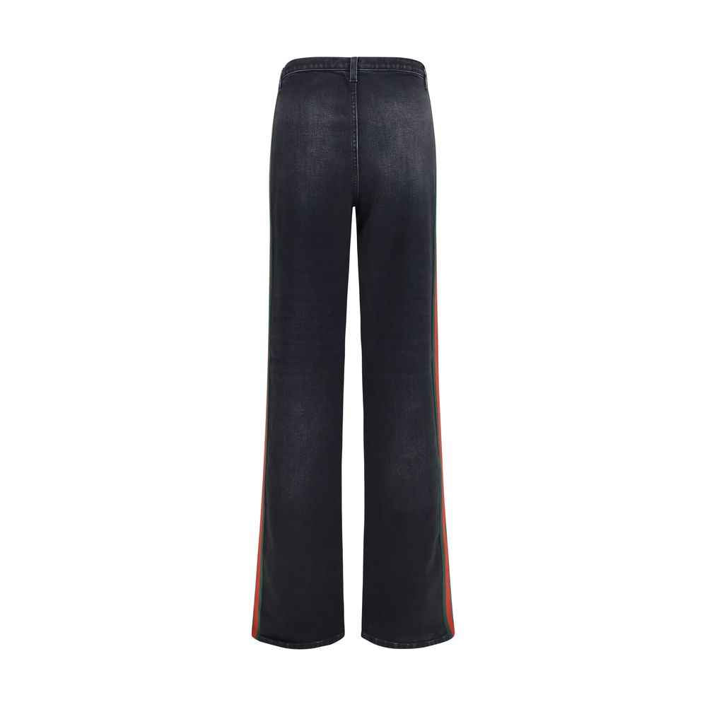Gucci Black Cotton Straight-Leg Jeans