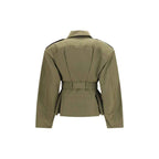 Alexander McQueen Bicolor Cotton Full-Length Jacket