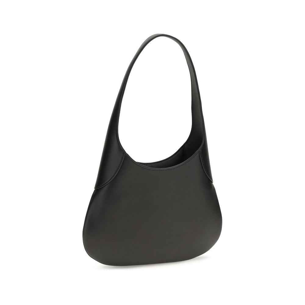 Khaite Black Calf Leather Bos Taurus Handbag