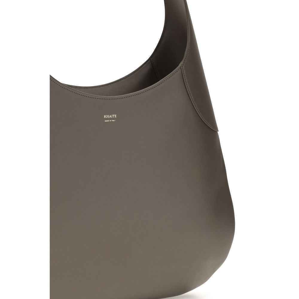 Khaite Gray Calf Leather Bos Taurus Handbag